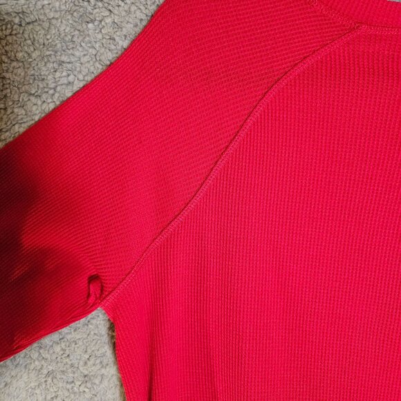 Karen Scott Sport Womens Red Waffle Knit Long Sleeve Pullover Size M Soft & Brea - Picture 6 of 15